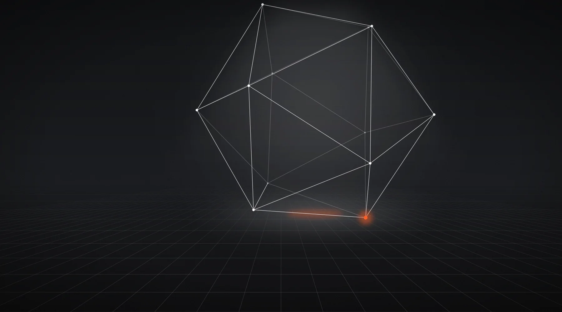 Detail of the VERTEX wireframe and grid horizon